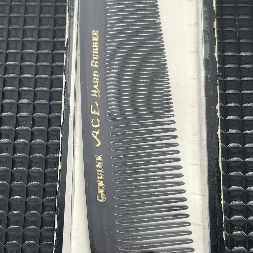 Vintage Genuine Ace Hard Rubber Comb 5